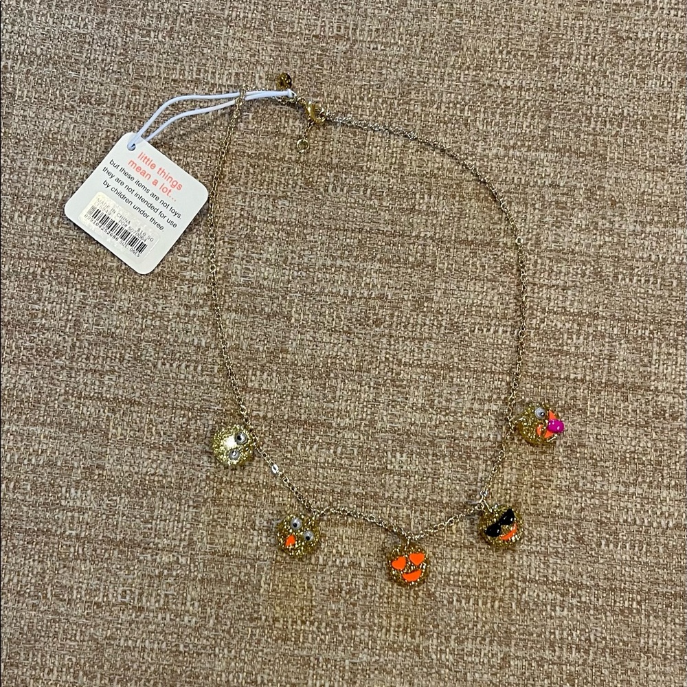 Kids Crewcuts emoji Necklace and Hair Barettes